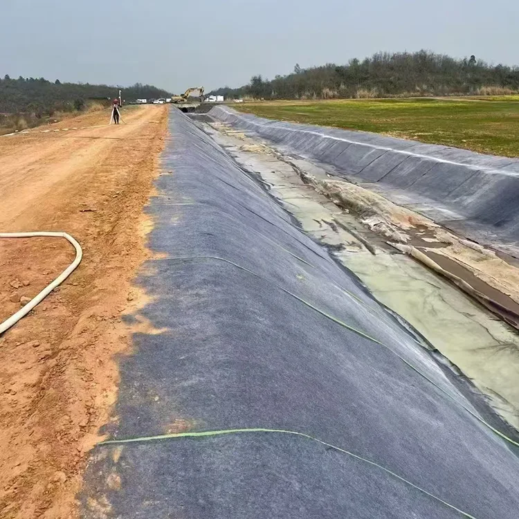 Manta de concreto para proteção de lagos de peixes